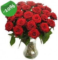Vazo içerisinde 25 adet kırmızı gül  Giresun çiçek gönderme 