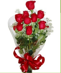  Giresun çiçek satışı  10 adet kırmızı gülden görsel buket
