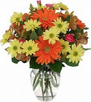  Giresun hediye çiçek yolla  vazo içerisinde karışık mevsim çiçekleri